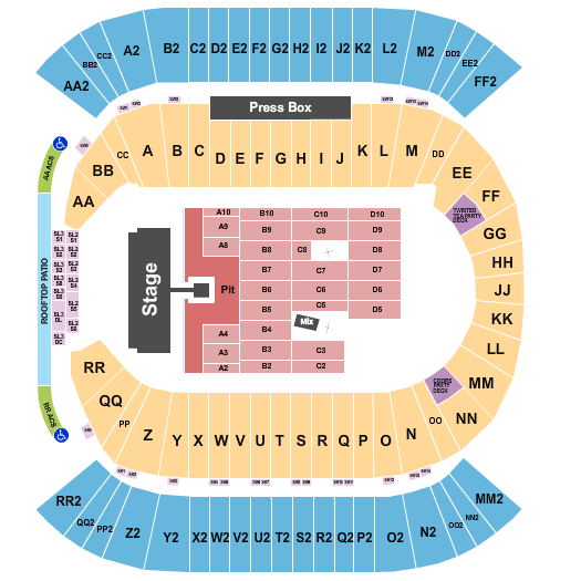 Commonwealth Stadium AC/DC Seating Chart